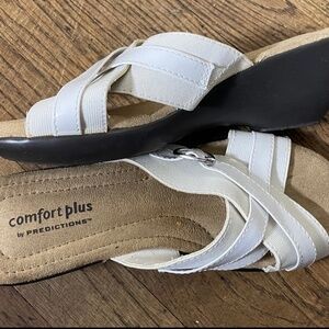Comfort Plus By Predictions Sandals Shoes White Size 6